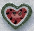 Mill Hill Button 86078 - Watermelon Heart