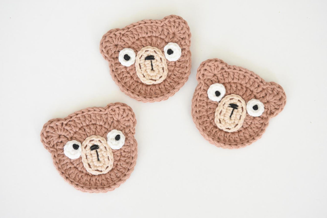 Crochet bear motif