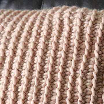 Tunisian Ribbed Pillow