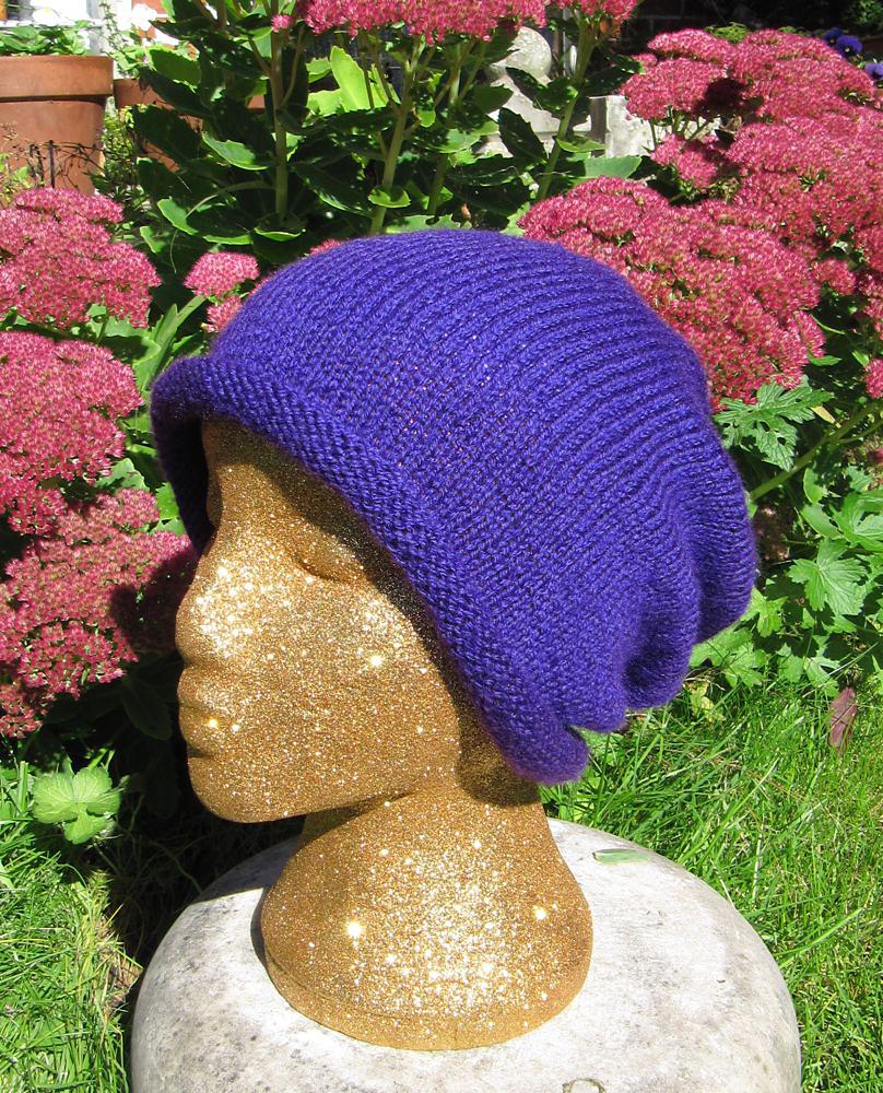 Doubleknit Roll Brim Slouch Hat