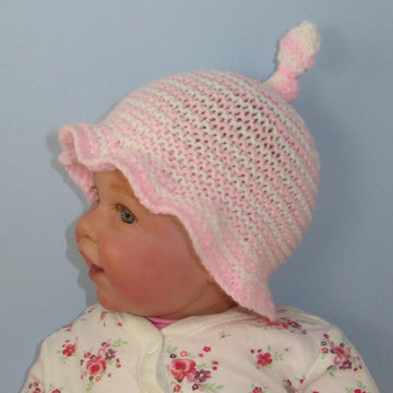 Baby Simple Stripe Topknot Sun Hat
