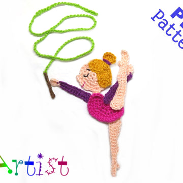 Gymnastic 6 Crochet Applique Pattern