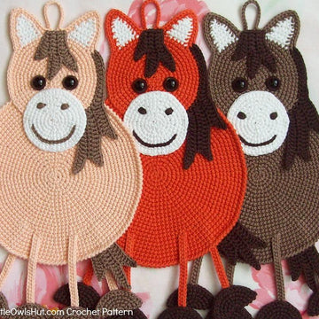 046 Horse decor, potholder or small pillow - Amigurumi Zabelina Ravelry