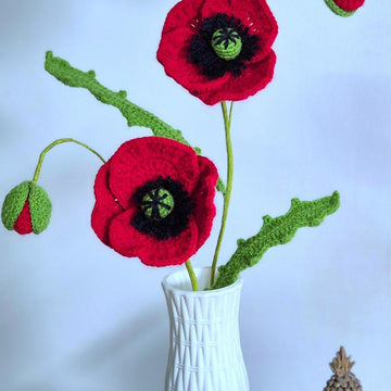 Poppy flower bouquet