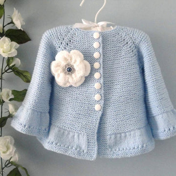 Knitting Crochet PATTERN Baby Jacket Baby Dress 0 - 12 months