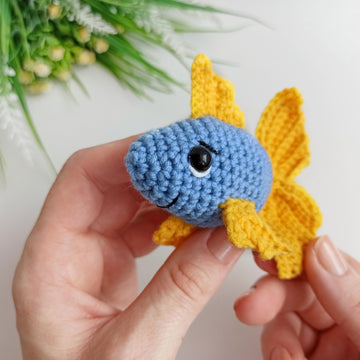 Crochet fish pattern, easy crochet small amigurumi fish