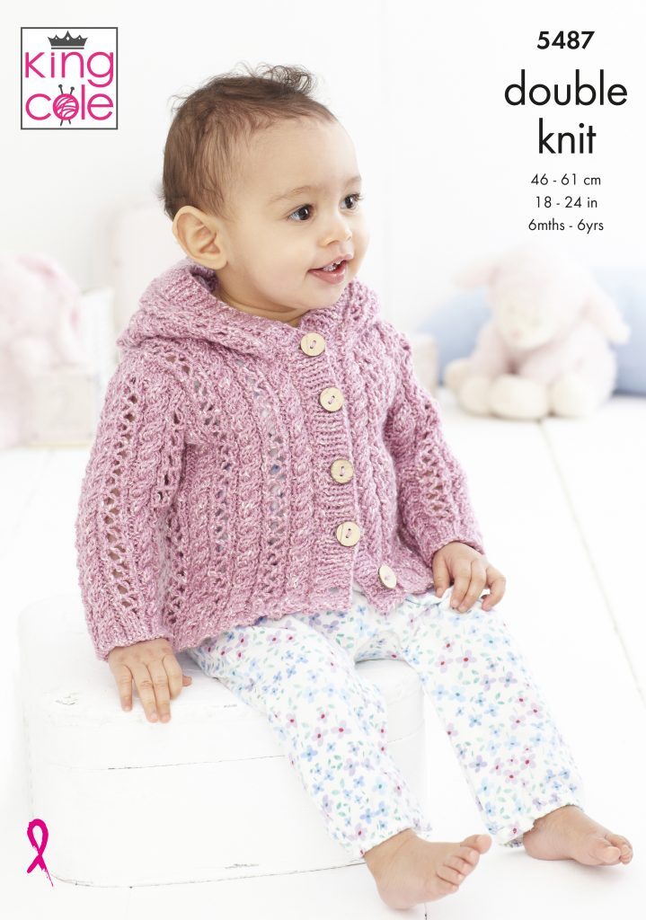 Children's Jacket & Cardigan in King Cole Double Knit - 5487 - Leaflet
