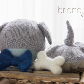 Puppy Dog Outfit with Bone Knit