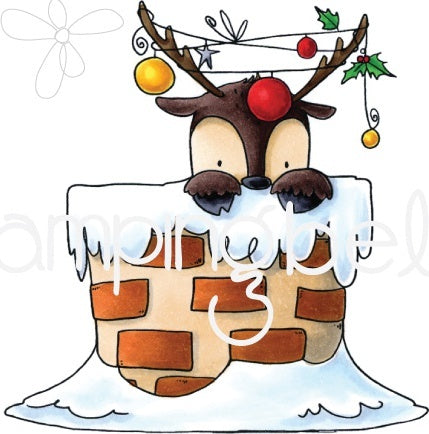 Stamping Bella Cling Stamps - Peekaboo Reindeer Stuffie