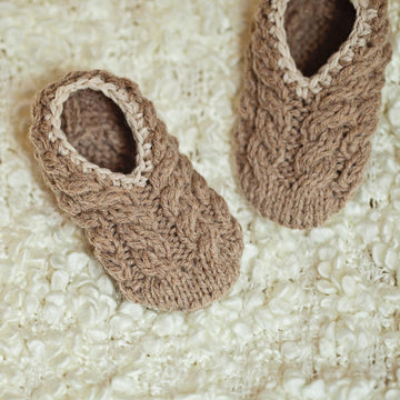 Cable Baby Slippers