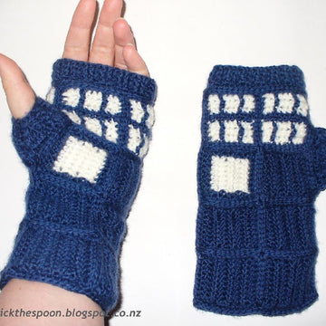 T.A.R.D.I.S. – Inspired Fingerless Gloves (Doctor Who)