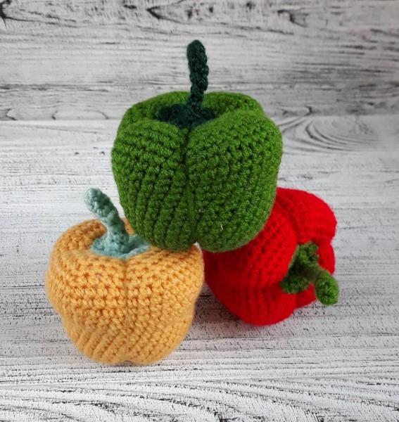 Crochet Bell Pepper Pattern: Montessori Baby Toy, Gaming Decor (PDF Pattern)