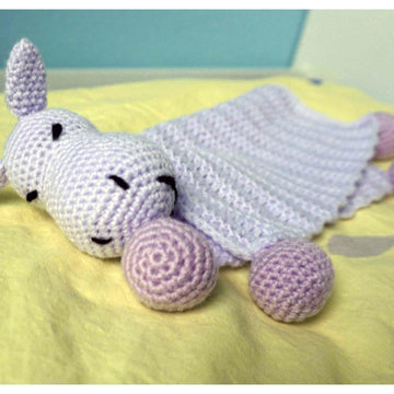 Amigurumi Häkelanleitung Schnuffeltuch Nilpferd Lulu