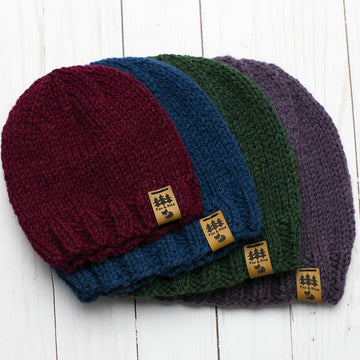 Knit Flat Beanie Hat