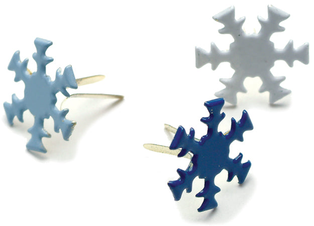 Creative Impressions Painted Metal Paper Fasteners 50/Pkg - Snowflakes - Winter