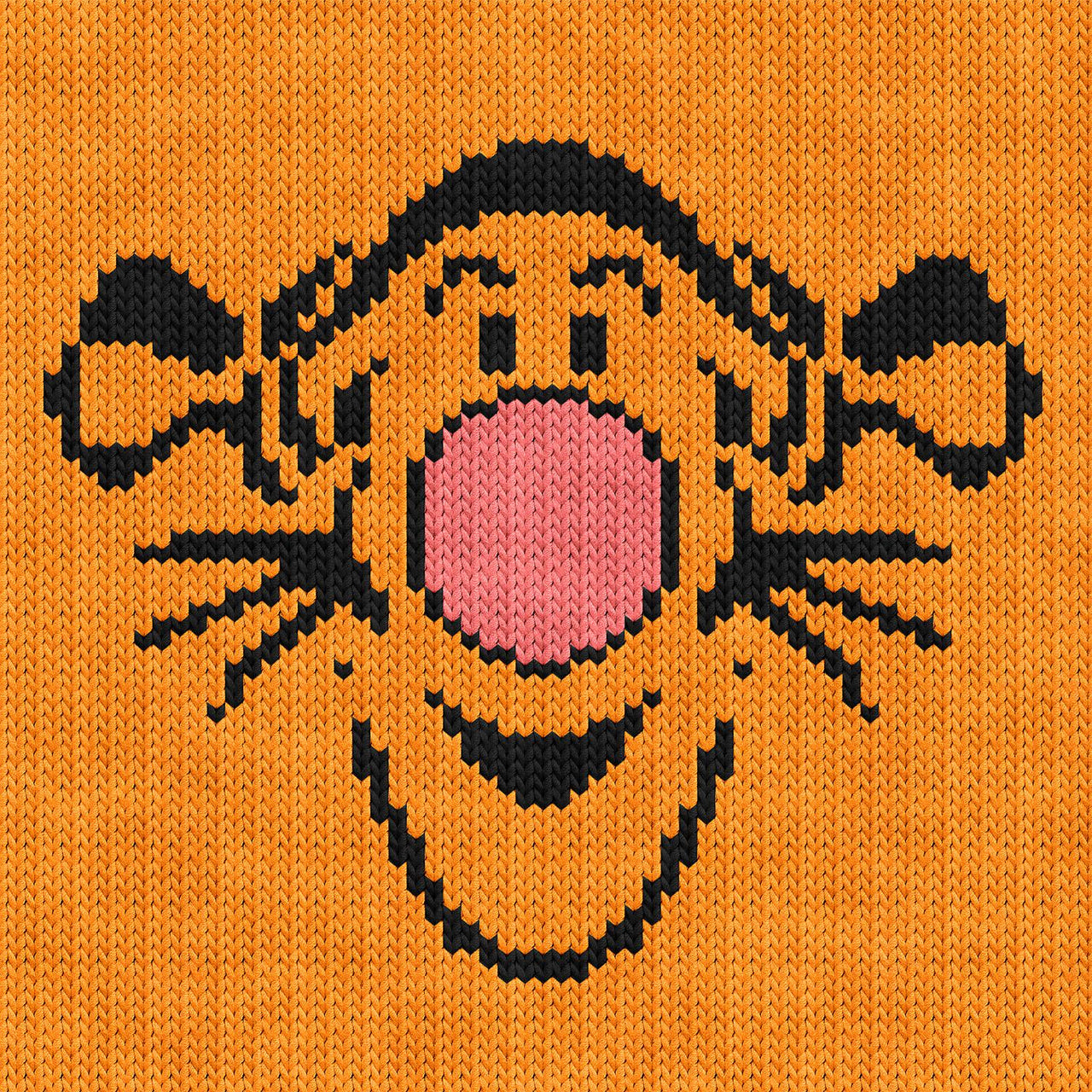Tigger Face Knitting Chart