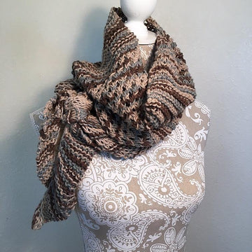 Diagonal Knot Stitch Scarf
