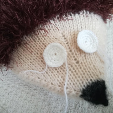 Original Knitting Patterns - knit hedgehog-pillow for children's room decor