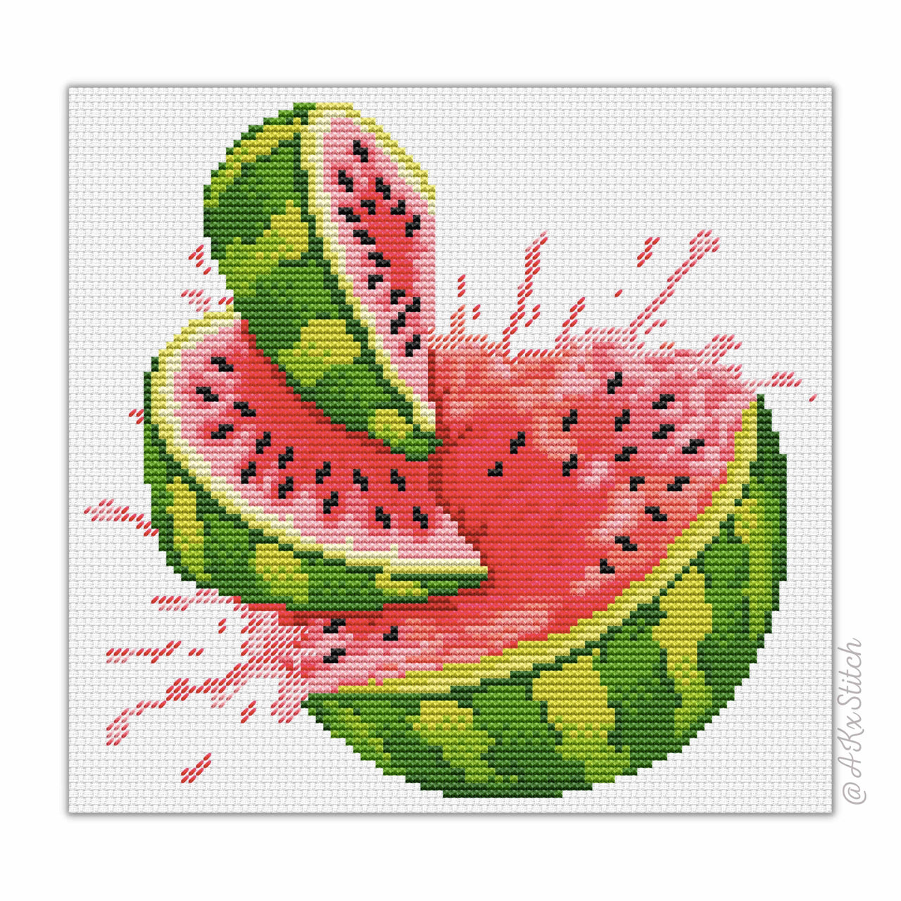 Watermelon Cross Stitch PDF Pattern