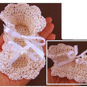 531 BABY GIRL CHRISTENING BOOTIES CROCHET PATTERN