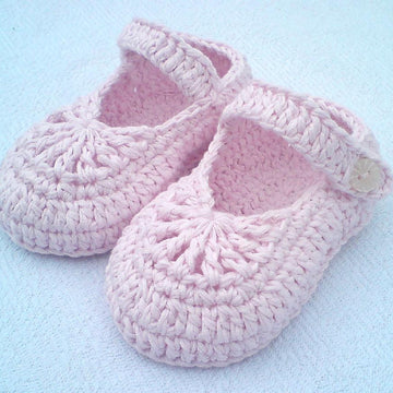 Crocheted Baby Girl Shoes