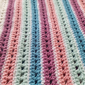 Striped baby blanket