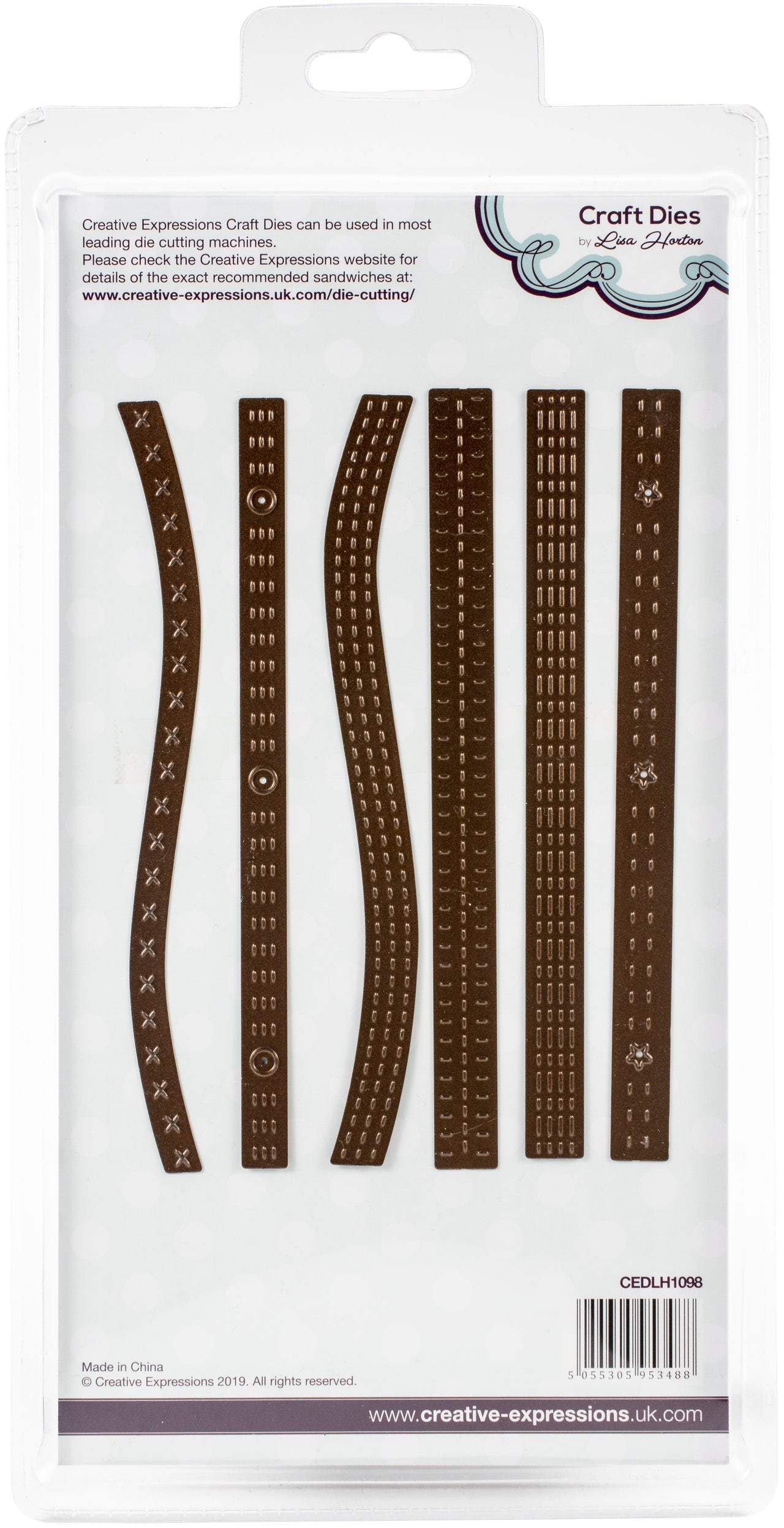 Creative Expressions Stitched Collection Craft Die - Stiched Lines