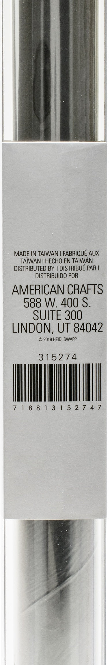 American Crafts Heidi Swapp Minc Reactive Foil 12.25" - Clear 6' Roll