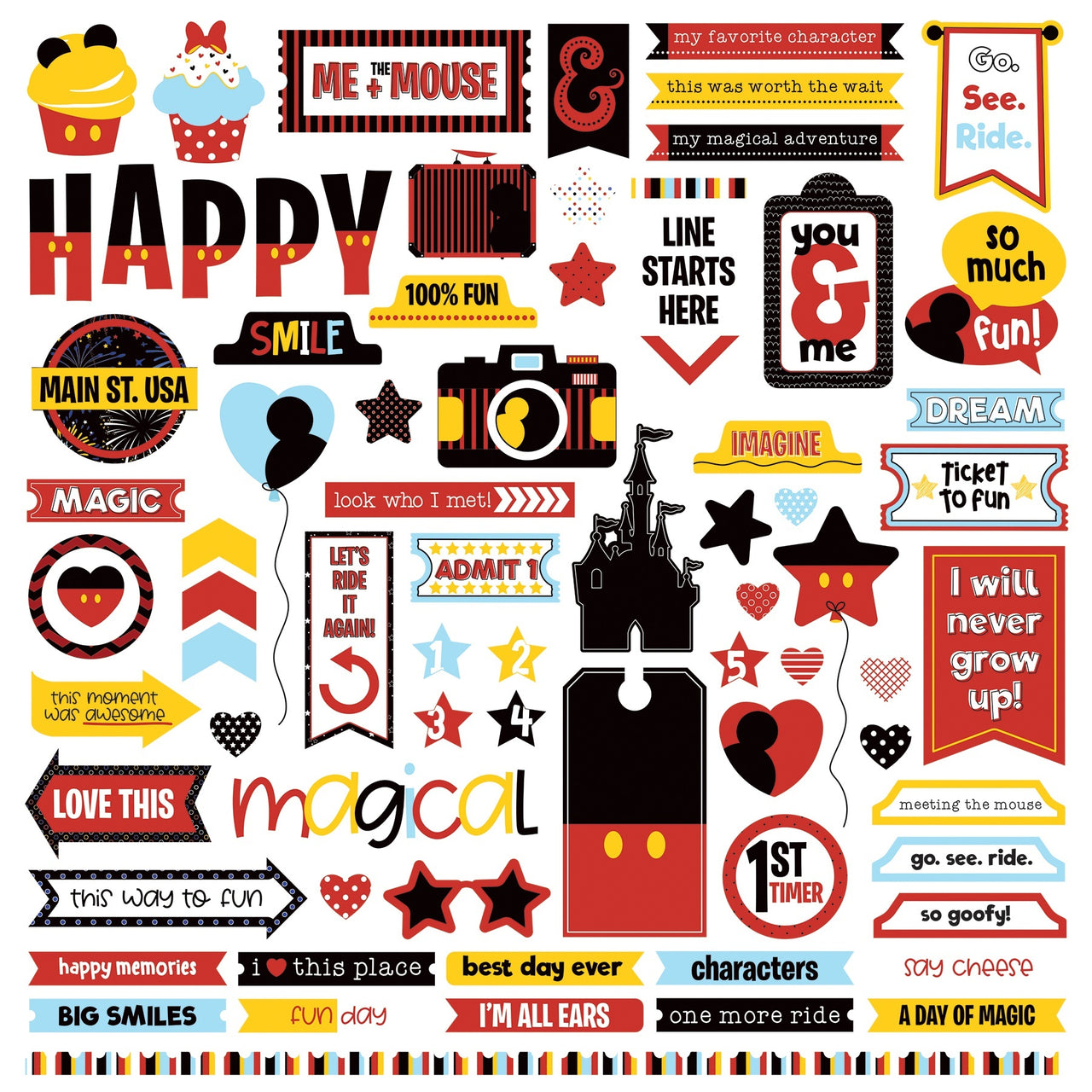Photoplay Paper Another Day At The Park Stickers 12"X12" - Elements
