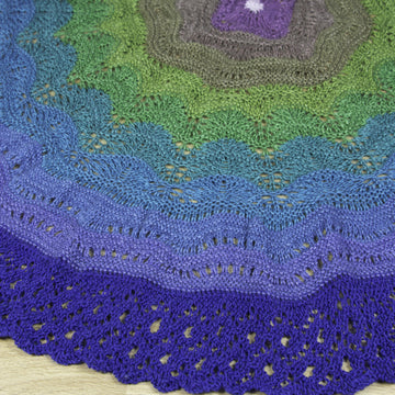 Peacock at the Beach Shawl