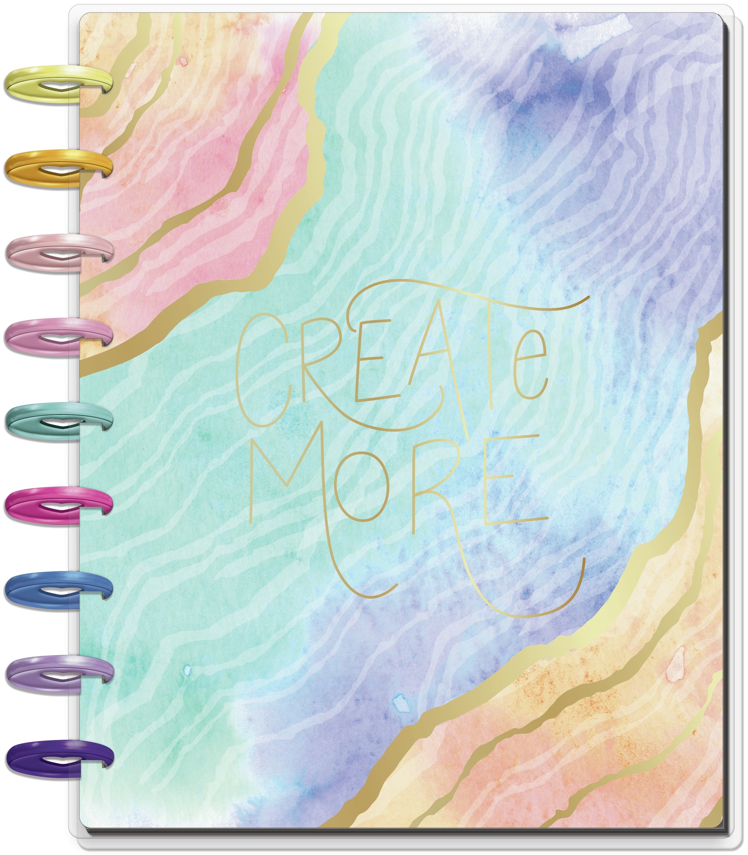 Happy Planner 18-Month Dated Medium Planner 7.75"X9.75" - Soft Modern Geode, July