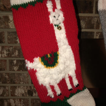 Llama Christmas stocking