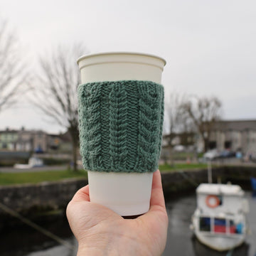Claddagh Cables Cup Cozy