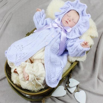 Forget-Me-Not Matinee Set Baby Knitting pattern #80