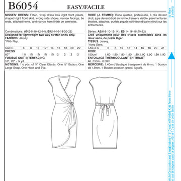 Butterick Misses' Dress B6054 - Sewing Pattern