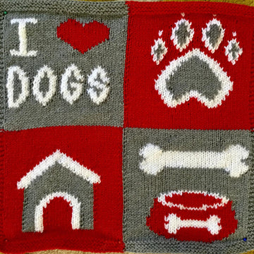 Dog Daft Cushion and Bowl Mat