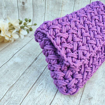 Origami One-Piece Textured Crochet Bag