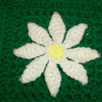 Christmas Poinsettia Afghan C-109