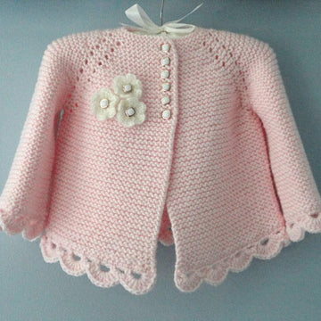 Knitting Baby Jacket Hat and Shoes Baby Set Anna Pattern