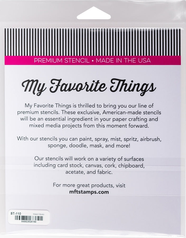 My Favorite Things Premium Stencil 6"X6" - Make Waves