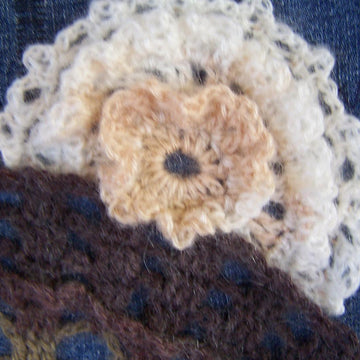 Ruffled Circles Applique Purse