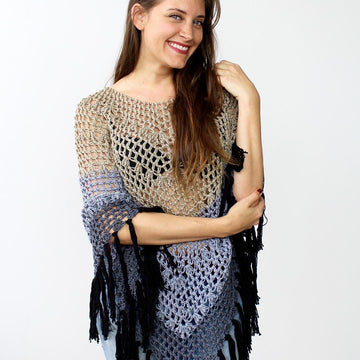 Ombre Canyon Poncho