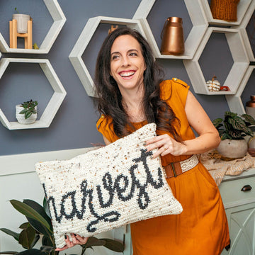 Harvest Crochet Pillow Cover