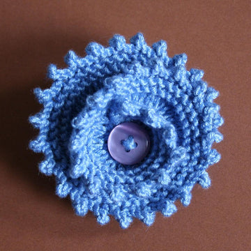 Floral spiral pin or hair accessory
