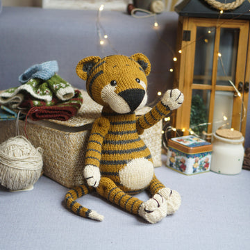 Knitting Pattern - Large Tiger toy