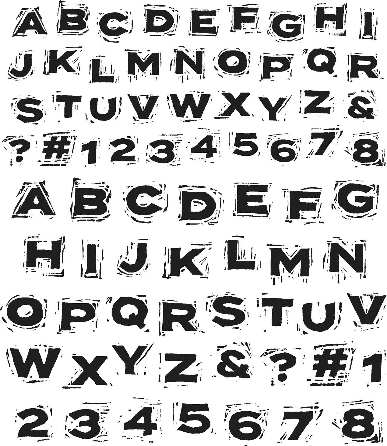 Stampers Anonymous Tim Holtz Cling Stamps 7"X8.5" - Blockprint