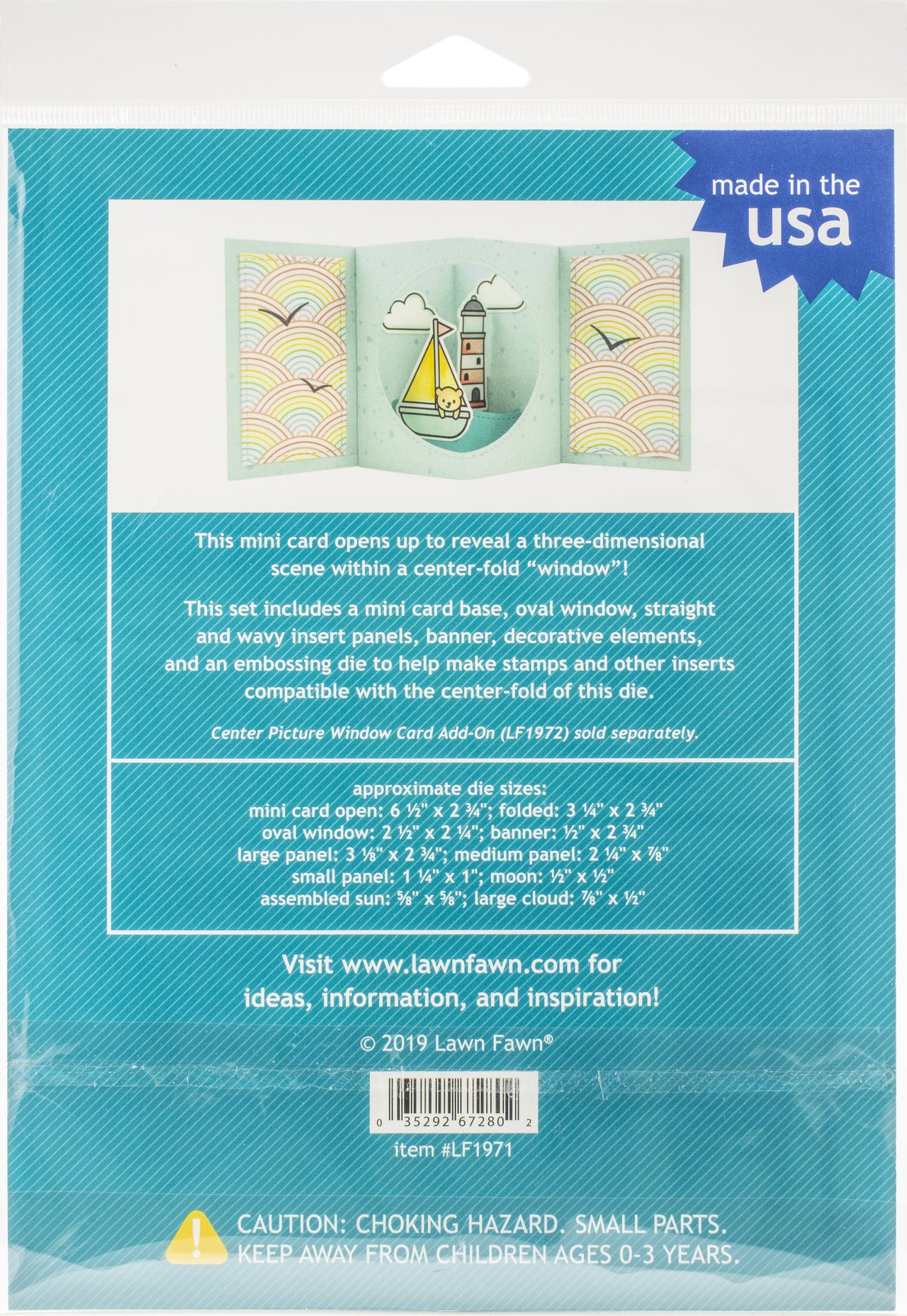 Lawn Fawn Lawn Cuts Custom Craft Die - Center Picture Window Card