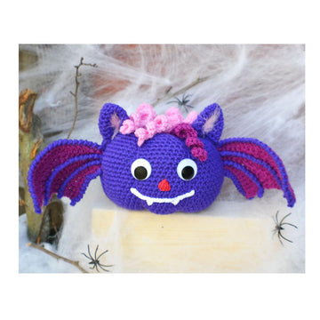 Vampire Bat. Pumpkin Amigurumi. Farmhouse Decor. Halloween Patterns