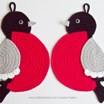 030 Bullfinch potholder decor