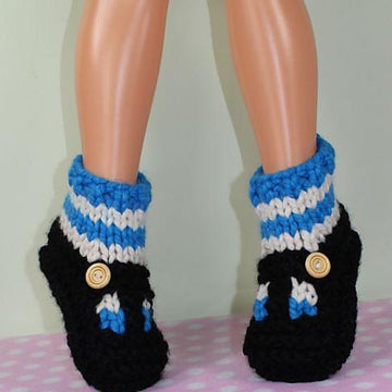 Childrens Super Chunky Stripe Sock T Bar Sandal Slippers